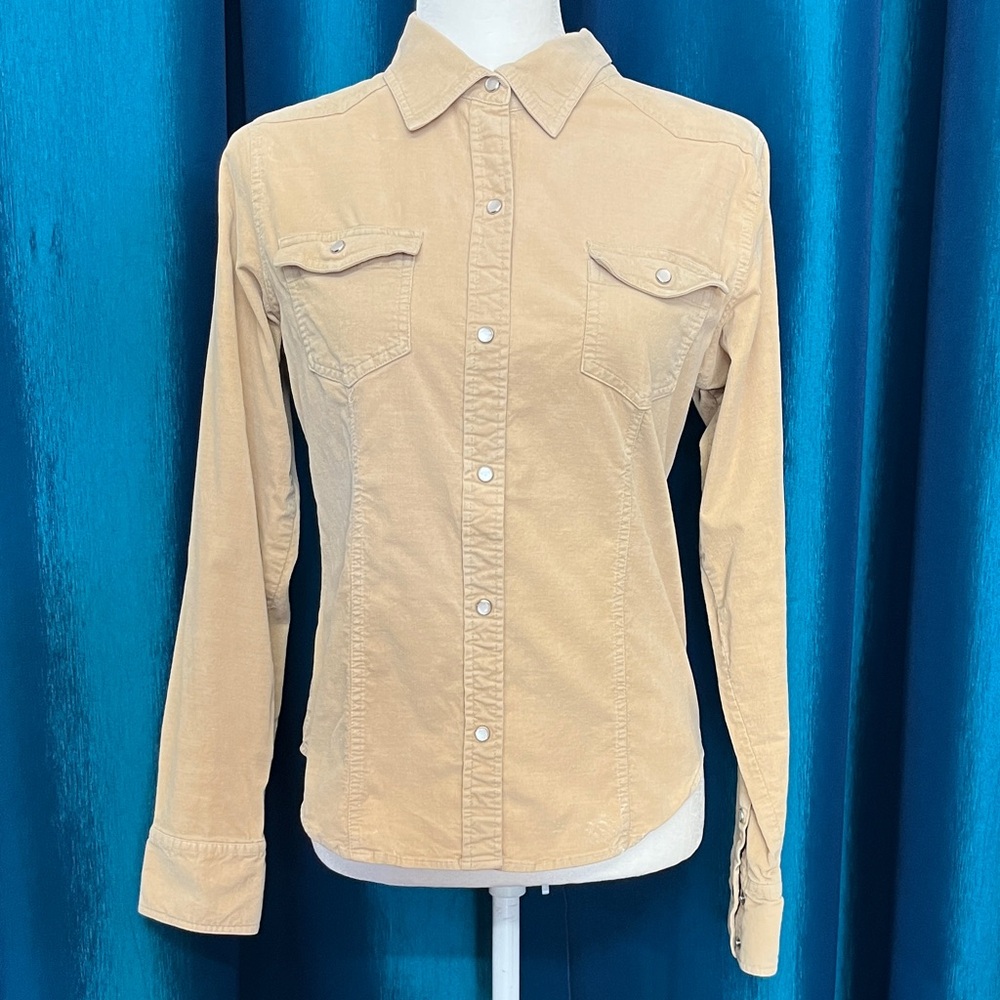 Cotton GASOLINE GLAMOUR Beige Button-Down Shirt